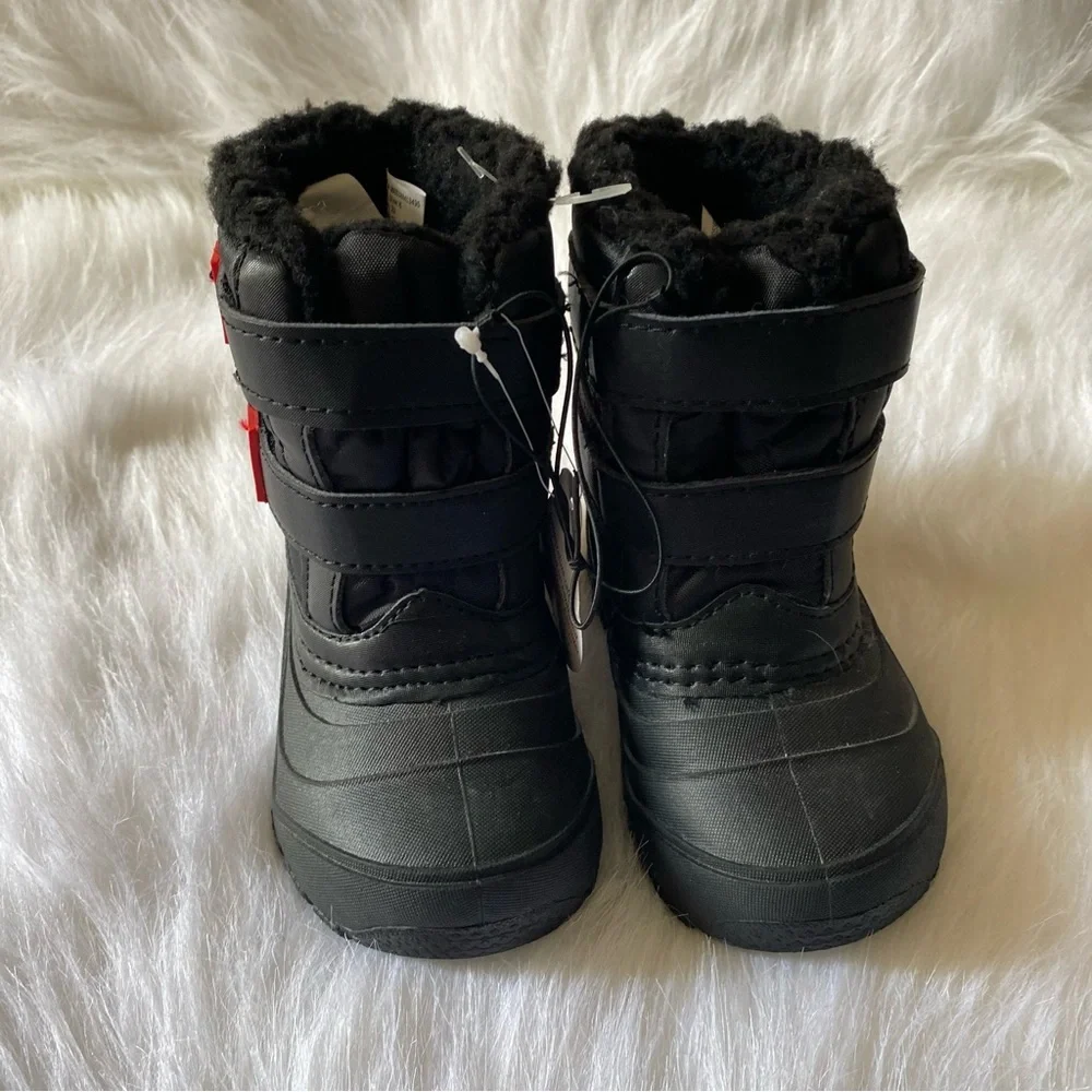 Wonder Nation Boots Boys Size 6 Black Velcro Latch New With Tags‎ -5 F